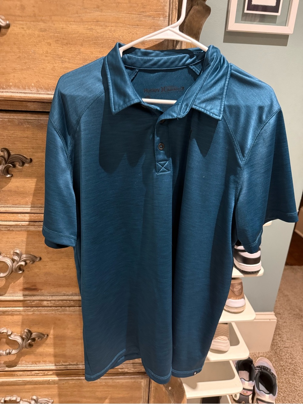 Hurley Men’s Teal Short-Sleeve Polo